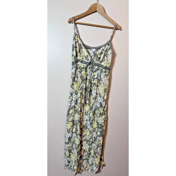 AND Dresses & Skirts - Stitch And Pine Slip Dress Medium Green Yellow Fairy Cottagecore 90s Y2K Cami M